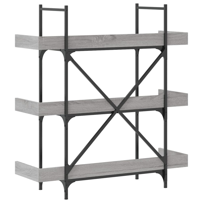 Bibliotecă 3 niveluri gri sonoma 100x33x108,5 cm lemn prelucrat - WALTI WALTI