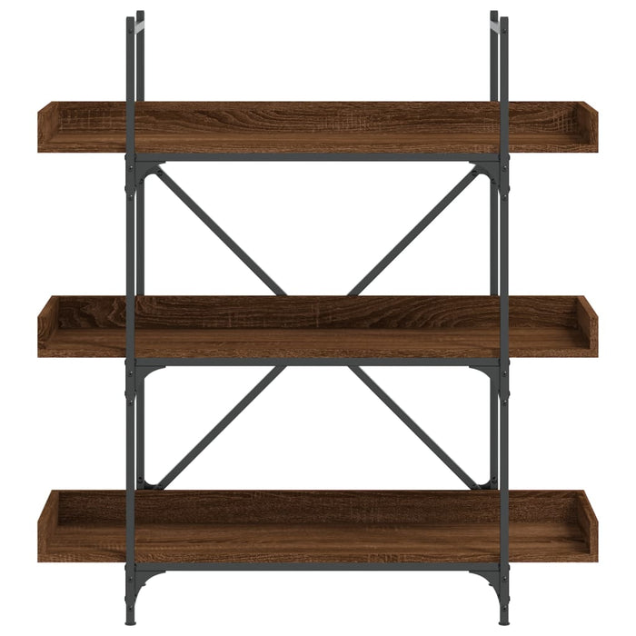 Bibliotecă 3 niveluri stejar maro 100x33x108,5cm lemn prelucrat - WALTI WALTI