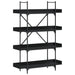 Bibliotecă cu 4 niveluri, negru, 100x33x145,5 cm lemn prelucrat - WALTI WALTI