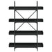 Bibliotecă cu 4 niveluri, negru, 100x33x145,5 cm lemn prelucrat - WALTI WALTI