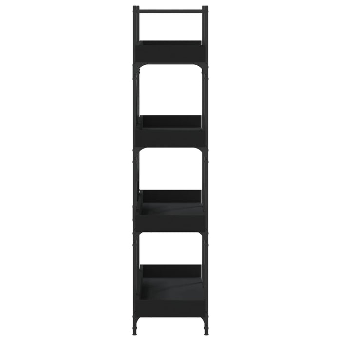 Bibliotecă cu 4 niveluri, negru, 100x33x145,5 cm lemn prelucrat - WALTI WALTI