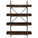 Bibliotecă cu 4 niveluri, stejar fumuriu, 100x33x145,5 cm, lemn - WALTI WALTI
