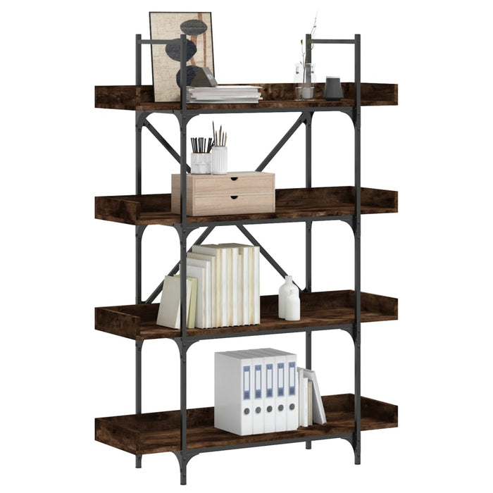 Bibliotecă cu 4 niveluri, stejar fumuriu, 100x33x145,5 cm, lemn - WALTI WALTI