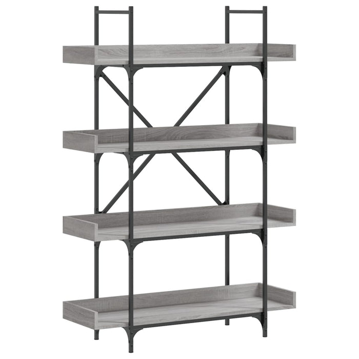 Bibliotecă 4 niveluri gri sonoma 100x33x145,5 cm lemn prelucrat - WALTI WALTI