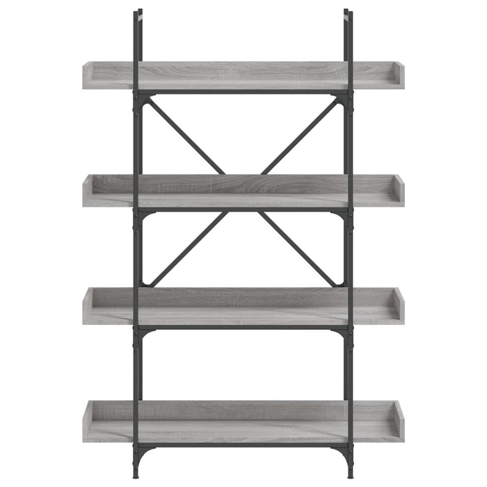 Bibliotecă 4 niveluri gri sonoma 100x33x145,5 cm lemn prelucrat - WALTI WALTI