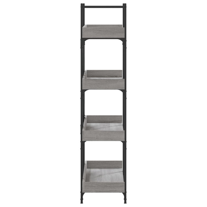 Bibliotecă 4 niveluri gri sonoma 100x33x145,5 cm lemn prelucrat - WALTI WALTI