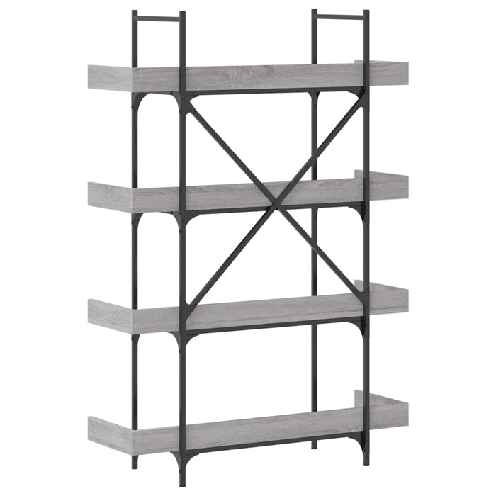 Bibliotecă 4 niveluri gri sonoma 100x33x145,5 cm lemn prelucrat - WALTI WALTI