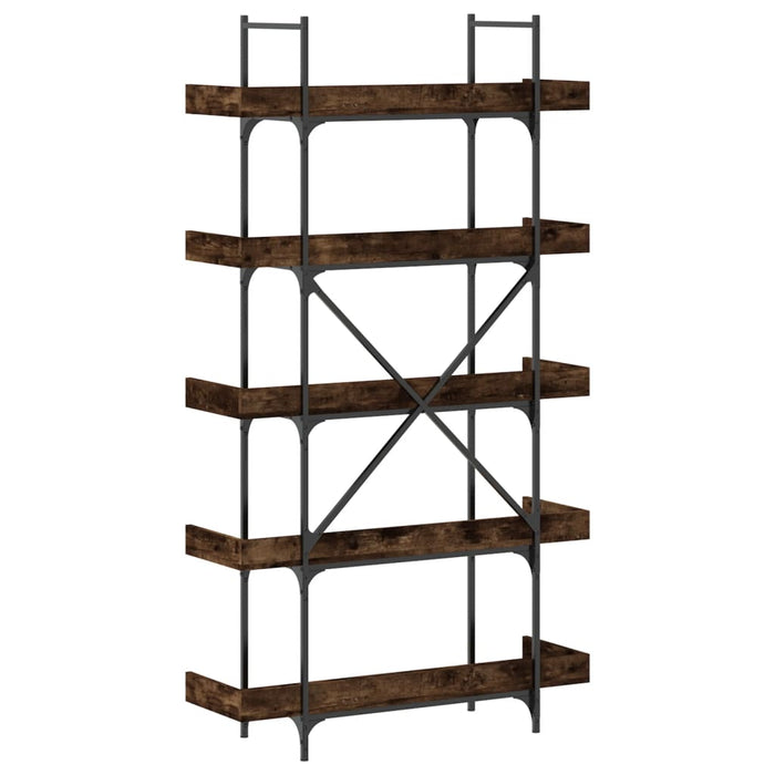 Bibliotecă cu 5 niveluri, stejar fumuriu, 100x33x180,5 cm, lemn - WALTI WALTI