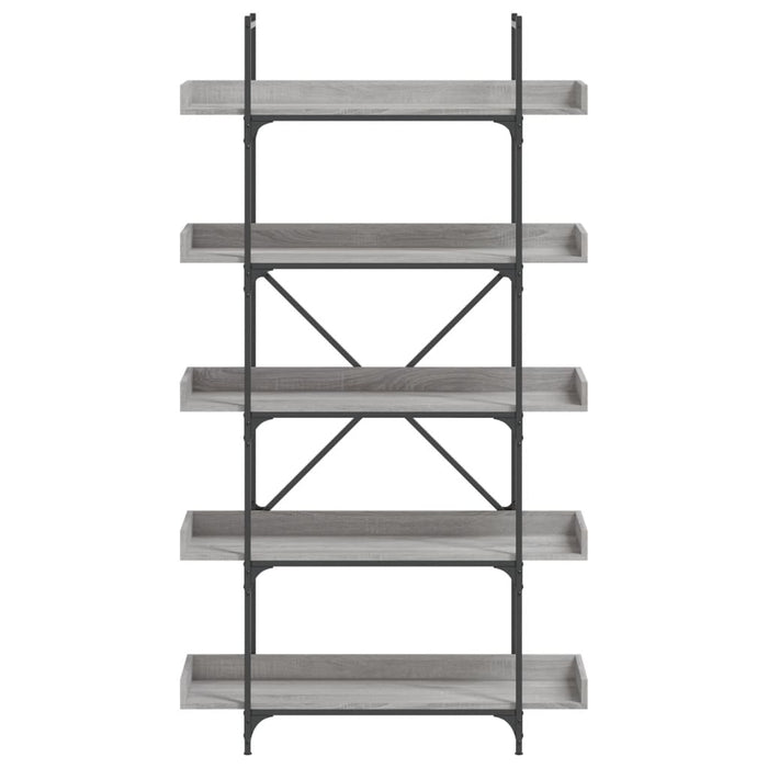 Bibliotecă 5 niveluri gri sonoma 100x33x180,5 cm lemn compozit - WALTI WALTI