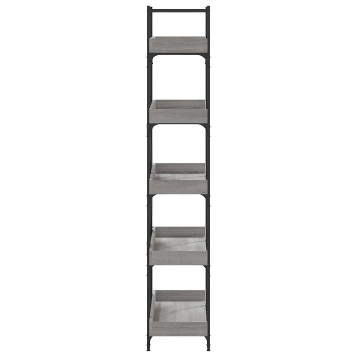 Bibliotecă 5 niveluri gri sonoma 100x33x180,5 cm lemn compozit - WALTI WALTI