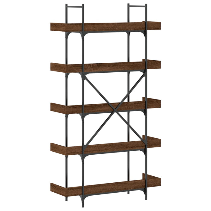 Bibliotecă 5 niveluri stejar maro 100x33x180,5 cm lemn compozit WALTI