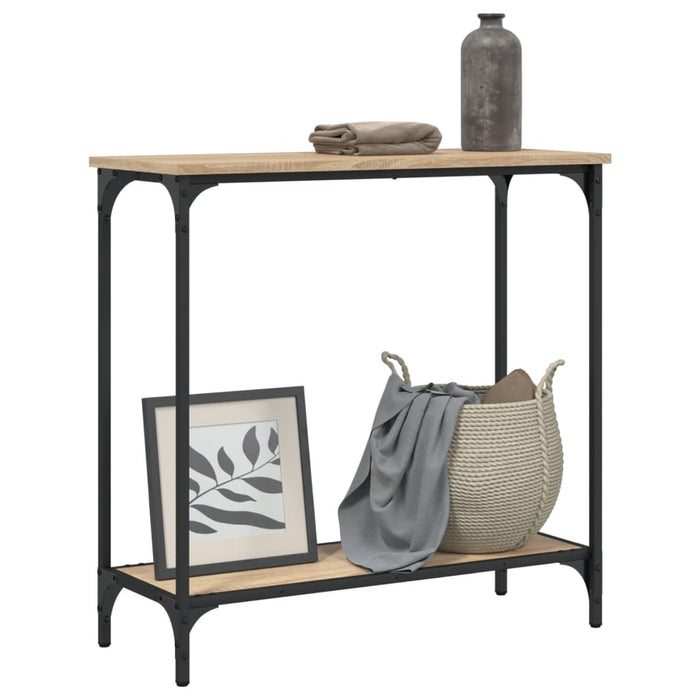 Masă consolă din stejar Sonoma, 75x30,5x75 cm, lemn stratificat WALTI
