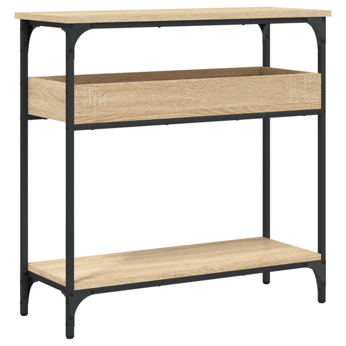 Măsuță consolă cu raft stejar sonoma 75x29x75 cm lemn prelucrat WALTI