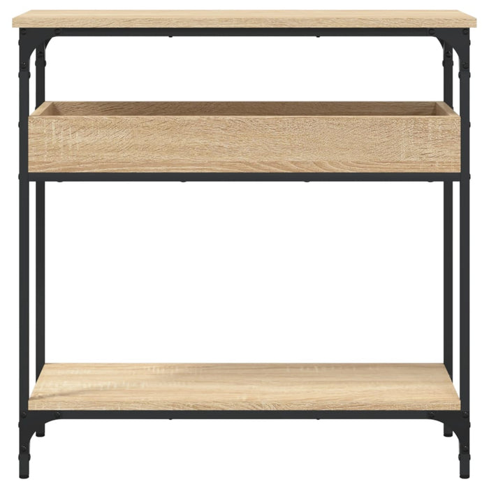 Măsuță consolă cu raft stejar sonoma 75x29x75 cm lemn prelucrat WALTI