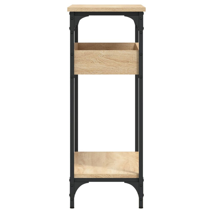 Măsuță consolă cu raft stejar sonoma 75x29x75 cm lemn prelucrat WALTI
