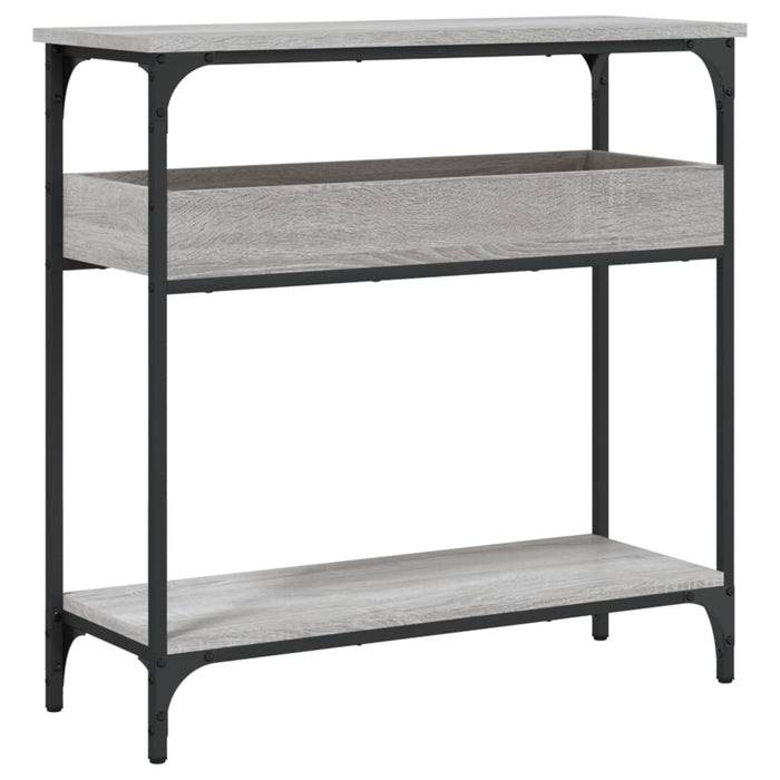 Măsuță consolă cu raft gri sonoma 75x29x75 cm lemn prelucrat WALTI