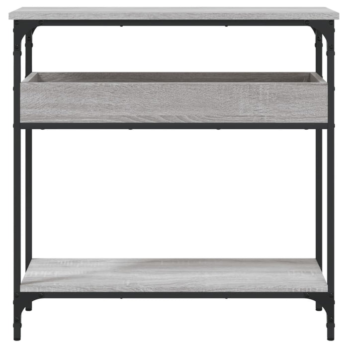 Măsuță consolă cu raft gri sonoma 75x29x75 cm lemn prelucrat WALTI