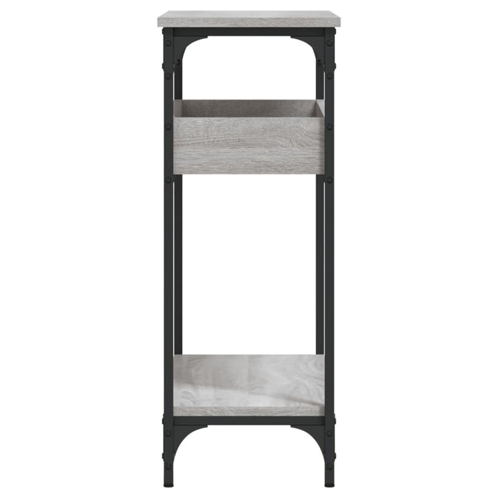 Măsuță consolă cu raft gri sonoma 75x29x75 cm lemn prelucrat WALTI