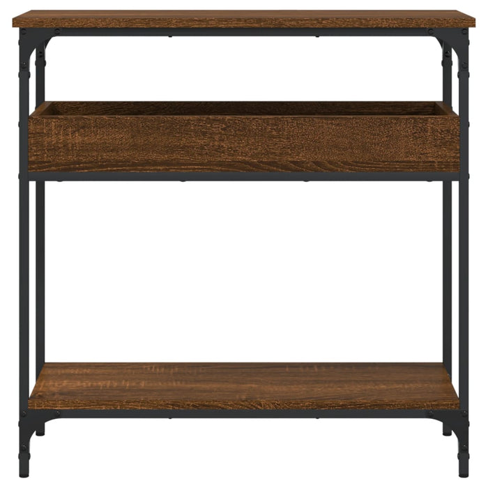 Măsuță consolă cu raft stejar maro 75x29x75 cm lemn prelucrat - WALTI WALTI