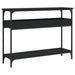 Măsuță consolă cu raft, negru, 100x29x75 cm, lemn prelucrat - WALTI WALTI