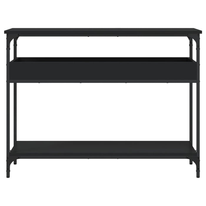 Măsuță consolă cu raft, negru, 100x29x75 cm, lemn prelucrat - WALTI WALTI