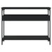 Măsuță consolă cu raft, negru, 100x29x75 cm, lemn prelucrat - WALTI WALTI