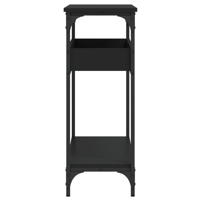 Măsuță consolă cu raft, negru, 100x29x75 cm, lemn prelucrat - WALTI WALTI