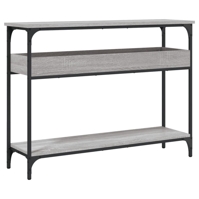 Măsuță consolă cu raft gri sonoma 100x29x75 cm lemn prelucrat - WALTI WALTI