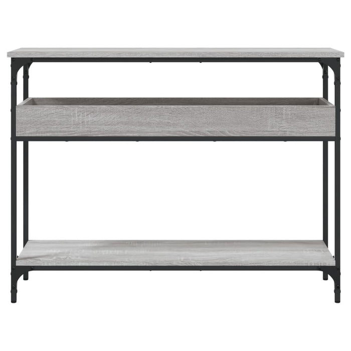 Măsuță consolă cu raft gri sonoma 100x29x75 cm lemn prelucrat - WALTI WALTI