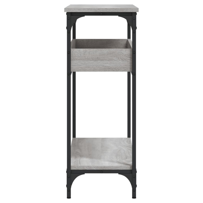 Măsuță consolă cu raft gri sonoma 100x29x75 cm lemn prelucrat - WALTI WALTI