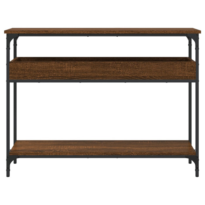 Măsuță consolă cu raft stejar maro 100x29x75 cm lemn prelucrat - WALTI WALTI