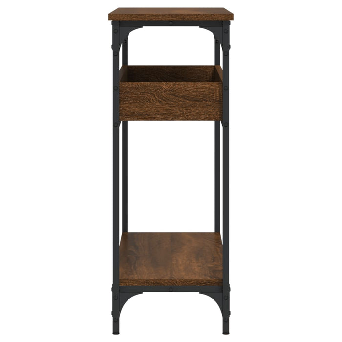 Măsuță consolă cu raft stejar maro 100x29x75 cm lemn prelucrat - WALTI WALTI