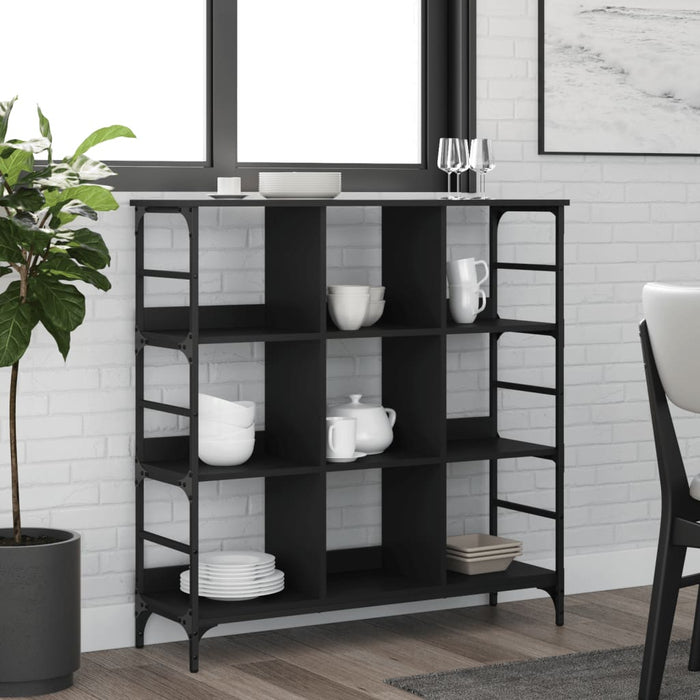 Servantă, negru, 102x32x103,5 cm, lemn prelucrat WALTI