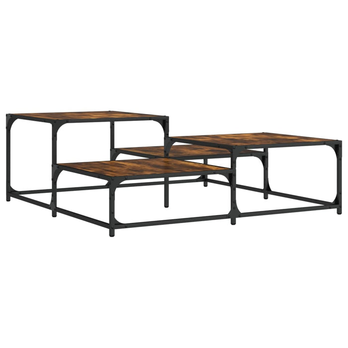 Măsuță de cafea stejar fumuriu 107x107x40 cm din lemn prelucrat - WALTI WALTI