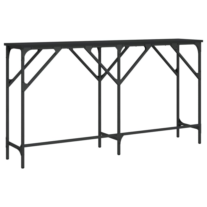 Măsuță consolă, negru, 140x29x75 cm, lemn compozit WALTI