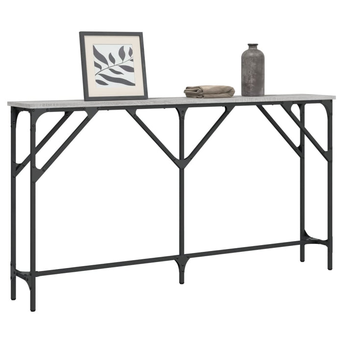 Masă consolă, gri sonoma, 140x23x75 cm, lemn prelucrat WALTI