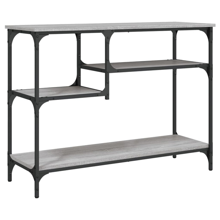 Măsuță consolă cu rafturi, gri sonoma, 100x35x75 cm WALTI