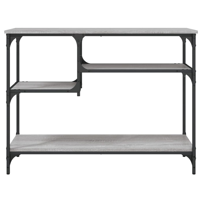 Măsuță consolă cu rafturi, gri sonoma, 100x35x75 cm WALTI