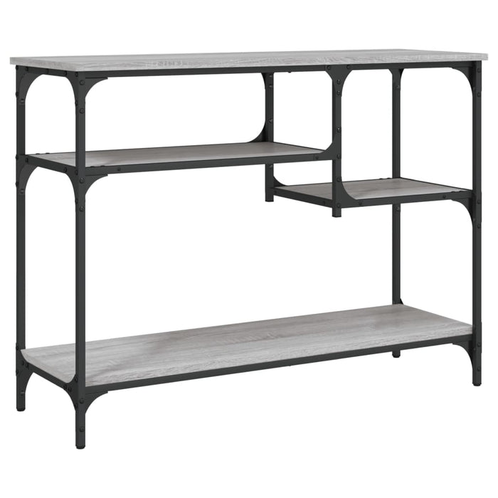 Măsuță consolă cu rafturi, gri sonoma, 100x35x75 cm WALTI