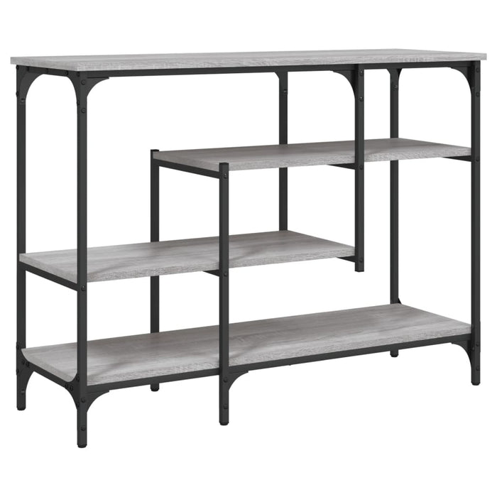 Măsuță consolă cu rafturi, gri sonoma, 100x35x75 cm WALTI