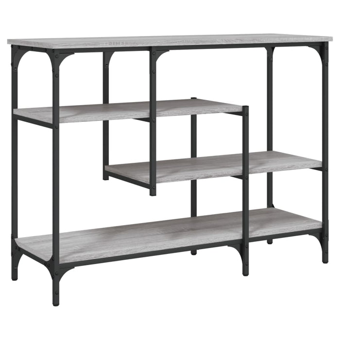 Măsuță consolă cu rafturi, gri sonoma, 100x35x75 cm WALTI