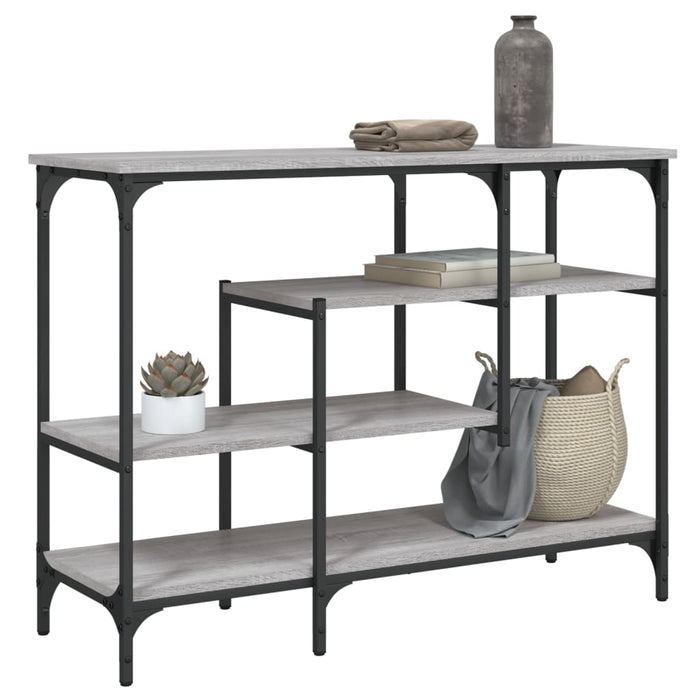 Măsuță consolă cu rafturi, gri sonoma, 100x35x75 cm WALTI