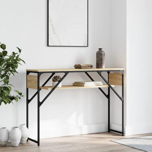 Măsuță consolă cu raft stejar sonoma 105x30x75cm lemn prelucrat - WALTI WALTI