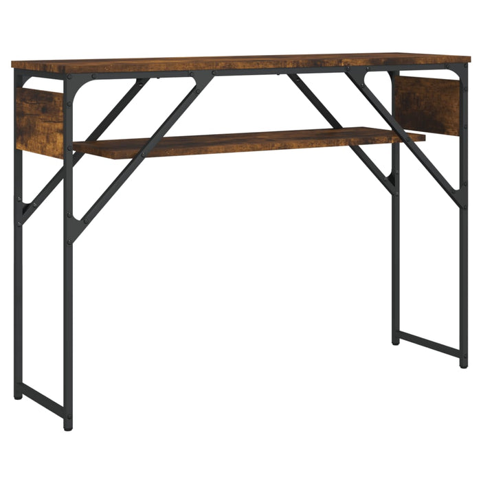 Măsuță consolă cu raft stejar afumat 105x30x75cm lemn prelucrat - WALTI WALTI