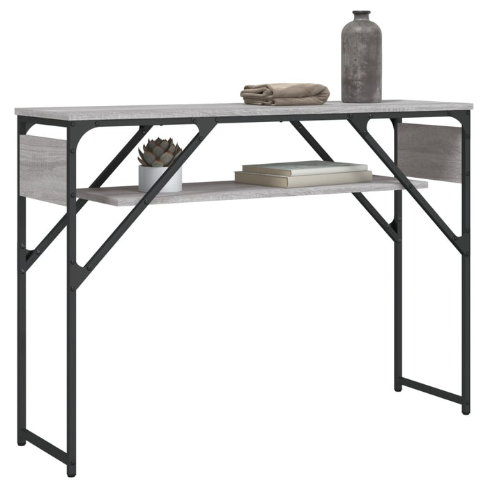 Măsuță consolă cu raft gri sonoma 105x30x75 cm lemn prelucrat - WALTI WALTI