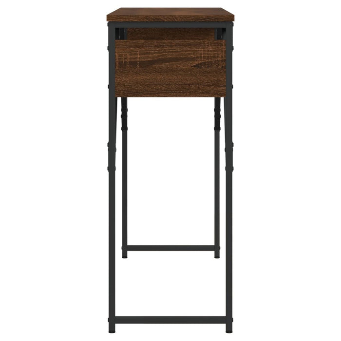 Măsuță consolă cu raft stejar maro 105x30x75 cm lemn prelucrat - WALTI WALTI
