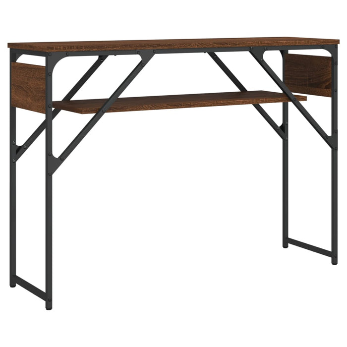 Măsuță consolă cu raft stejar maro 105x30x75 cm lemn prelucrat - WALTI WALTI