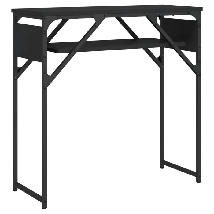 Măsuță consolă cu raft negru 75x30x75 cm lemn prelucrat - WALTI WALTI