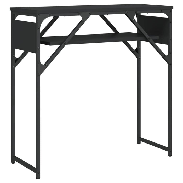 Măsuță consolă cu raft negru 75x30x75 cm lemn prelucrat - WALTI WALTI