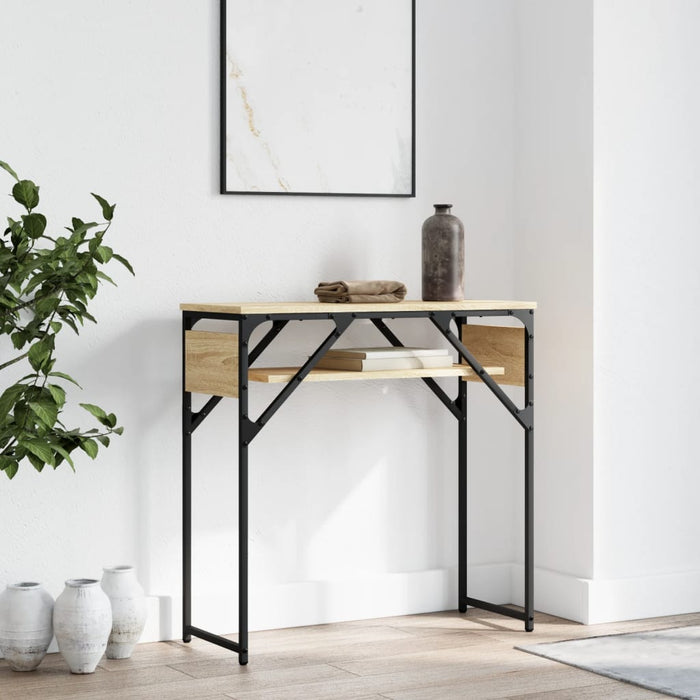 Măsuță consolă cu raft stejar sonoma 75x30x75 cm lemn prelucrat - WALTI WALTI
